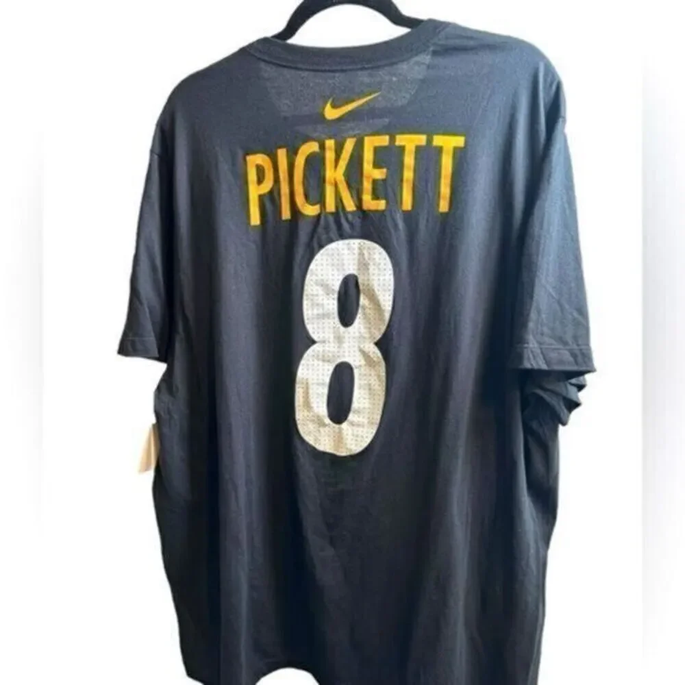 NWT NIKE Unisex Pittsburgh Steelers Kenny Pickett Black Tee Shirt - Size XXL